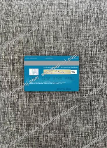 Fiji BRED Bank visa debit card photolook back